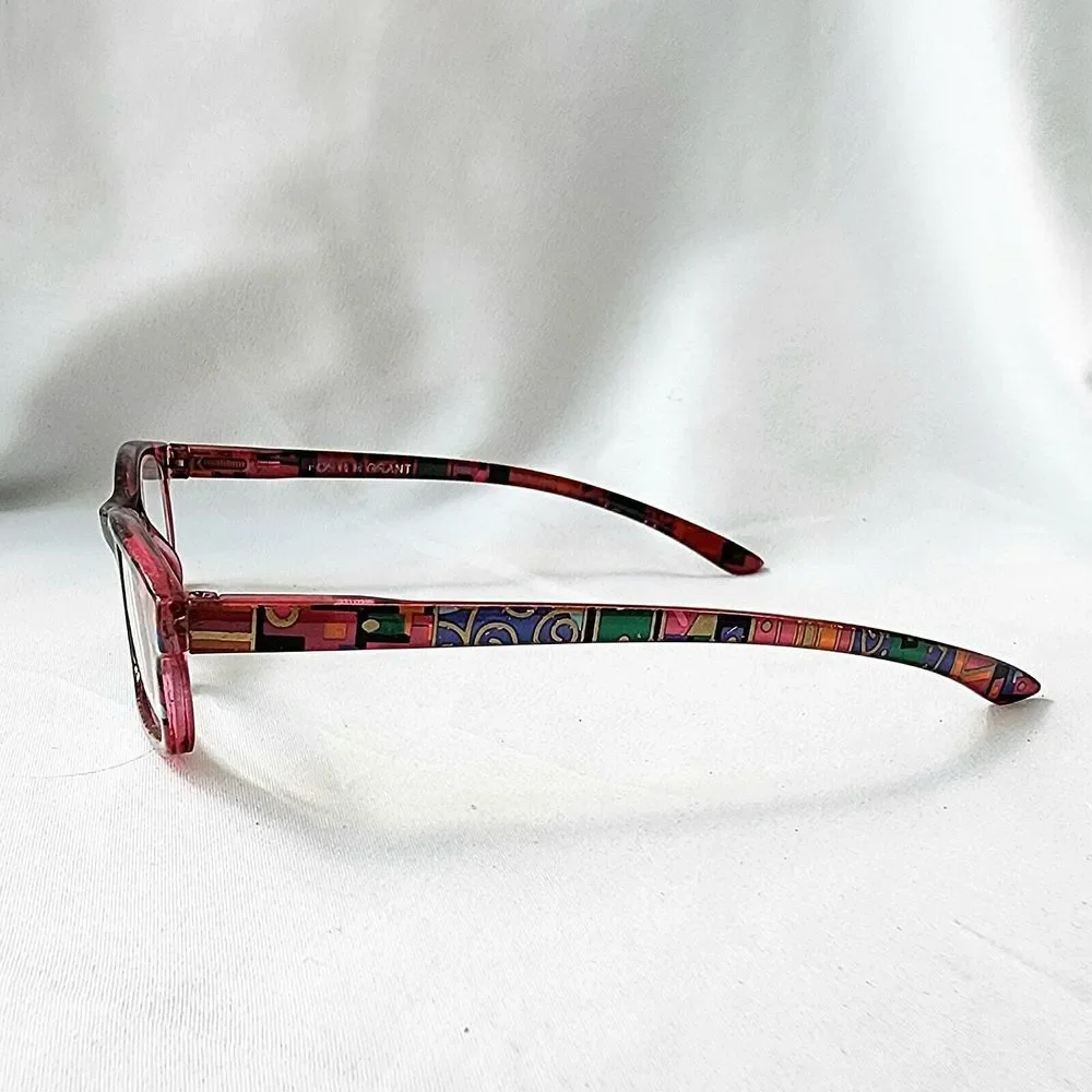 Foster Grant‎ Allegra Black Red Geometric Reading Glasses Readers 50-19-139 Case